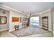 Spacious dining room with water views and a chandelier at 2119 Kirkland Lake Dr, Auburndale, FL 33823