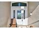Front door with sidelights and decorative glass at 2119 Kirkland Lake Dr, Auburndale, FL 33823