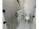 Bathroom features a glass shower and a toilet at 2510 Lakefront Dr, Lake Wales, FL 33898