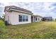 Home's backyard with grassy area and AC unit at 3526 Valleyview Dr, Kissimmee, FL 34746
