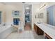 Bathroom boasts a garden tub and double sinks at 4195 Muirfield Loop, Lake Wales, FL 33859