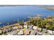 Aerial view showcasing home's location in a lakefront community at 462 Sweetwater Way, Haines City, FL 33844