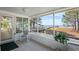 Covered patio overlooking lake and private boat dock, providing peaceful outdoor living space at 462 Sweetwater Way, Haines City, FL 33844