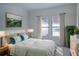 Bedroom with white bedding, light walls and large windows at 520 S 10Th St, Lake Wales, FL 33853