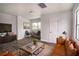 Living room with leather sofas and wood flooring at 520 S 10Th St, Lake Wales, FL 33853
