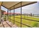 Screened balcony with view of community and lake at 608 Sweet Bay Cir, Winter Haven, FL 33884