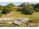 Expansive backyard featuring a private dock on the water at 1121 Sunset Dr, Lake Wales, FL 33853