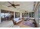 Sunroom with sliding glass doors and beautiful view at 1121 Sunset Dr, Lake Wales, FL 33853