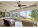 Bright sunroom with views of the lake, offering a peaceful retreat for exercise and relaxation at 1121 Sunset Dr, Lake Wales, FL 33853