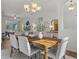 Bright dining room featuring a wood table and six chairs at 176 Brookshire Dr, Lake Wales, FL 33898