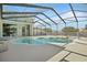 Inviting pool and spa with screened enclosure at 176 Brookshire Dr, Lake Wales, FL 33898