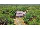 Aerial view of a house nestled in a lush, wooded area at 21113 Kissimmee Shores Rd, Lake Wales, FL 33898