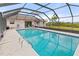 Relaxing screened-in pool area with backyard view at 2330 Park Ave, Indian Lake Estates, FL 33855