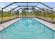 Inviting screened-in pool with a large backyard at 2330 Park Ave, Indian Lake Estates, FL 33855