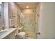 Modern bathroom featuring a walk-in shower and updated fixtures at 345 24Th Nw St # 30, Winter Haven, FL 33880