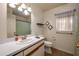 Clean bathroom with shower/tub combo and updated vanity at 3746 Red Oak Ct, Lake Wales, FL 33898