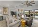 Spacious living room with comfy seating and view of pool at 4240 Dunmore Dr, Lake Wales, FL 33859