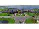 Aerial View: Community clubhouse and fountain at 4528 Turnberry Ln, Lake Wales, FL 33859