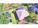 Aerial view of house, yard, and pool at 514 Lake Mariam Ter, Winter Haven, FL 33884