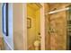 Small bathroom with toilet and shower stall at 918 Revere Ave, Haines City, FL 33844