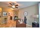 Home office with desk, laundry access, and built-in shelving at 918 Revere Ave, Haines City, FL 33844