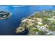 Aerial shot showing lakefront homes and lake access at 1048 Sunset Trail, Babson Park, FL 33827