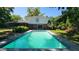 Backyard view of a refreshing in-ground pool with screened in porch at 148 Lake Otis Rd, Winter Haven, FL 33884
