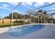 Inviting pool surrounded by a screened enclosure, perfect for relaxation at 1817 Mckeown Ave, Haines City, FL 33844