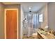 View of bathroom featuring tiled shower and floors, and modern vanity with sink at 20 24Th Sw St, Winter Haven, FL 33880