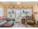 Inviting sunroom featuring wicker seating, bright daylight, and a view of the outdoor patio at 3418 Raleigh Dr, Winter Haven, FL 33884