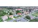 A neighborhood of colorful homes, nicely spaced and landscaped, as seen from an aerial shot at 3526 Warbler Way, Kissimmee, FL 34746