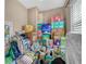 A storage room filled with boxes, diapers, and other baby supplies at 3526 Warbler Way, Kissimmee, FL 34746