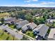 Aerial view of well maintained home with mature landscaping in a quiet neighborhood at 428 Lake Suzanne Dr, Lake Wales, FL 33859