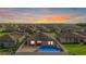 Aerial view of backyard featuring an above-ground pool and fenced yard at 4924 Saint James St, Winter Haven, FL 33881