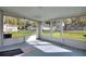 Enclosed patio area with screened walls and door offering views of the spacious, fenced backyard at 1229 Rawls Dr, Lakeland, FL 33801