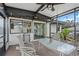 Enjoy the outdoors on this screened patio with comfortable seating and overhead lighting at 128 Lake Ring Dr, Winter Haven, FL 33884