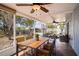 Inviting screened patio with ample seating and dining space overlooking the backyard at 2706 Rochelle Dr, Winter Haven, FL 33881