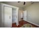 Spacious closet with white doors and shelving units, perfect for storage and organization at 3834 Bedford Ave, Winter Haven, FL 33884