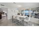 Bright dining room with sleek white table and chairs, offering serene waterfront views at 3943 Chambers St, Lake Wales, FL 33898