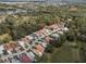 Aerial view of a residential neighborhood with mature trees and lawns at 407 San Jose Dr, Winter Haven, FL 33884