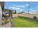 The backyard features a screened patio, a large grassy area, and landscaping around the fence at 4422 Glenns Lndg, Winter Haven, FL 33884