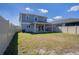 Large, fenced backyard with a covered patio offers privacy and space for entertaining and relaxation at 578 Preserve Pointe Blvd, Davenport, FL 33837