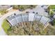 Overhead view showcasing the townhome layout, roof lines, and parking arrangements at 5850 Cypress Gardens Blvd # 206, Winter Haven, FL 33884