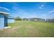 Large backyard, perfect for outdoor activities and entertainment, offers ample space at 9461 Redhawk Bend Ln, Lakeland, FL 33810