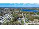 Aerial view of the neighborhood near a lake and surrounded by lush trees and landscaping at 1325 4Th Ne St, Winter Haven, FL 33881