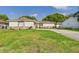 Single-story home with a well-manicured lawn, stone accents, and a long driveway, offering great curb appeal at 2434 Mill Run Blvd, Kissimmee, FL 34744