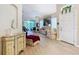 Cozy living room featuring neutral tones, wood floors, and a sliding door to the outdoors at 2723 Rutledge Ct, Winter Haven, FL 33884