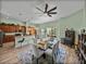 Dining room with bright light, seating for six, and a screened patio at 3686 Plymouth Dr, Winter Haven, FL 33884