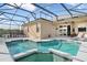 Enjoy the pool, spa, screened-in lanai and outdoor entertaining space of this home at 629 Copeland Dr, Haines City, FL 33844
