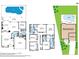 Floor plan showing layout of the residence with labeled rooms and dimensions, pool, alfresco at 7759 Basnett Cir, Kissimmee, FL 34747